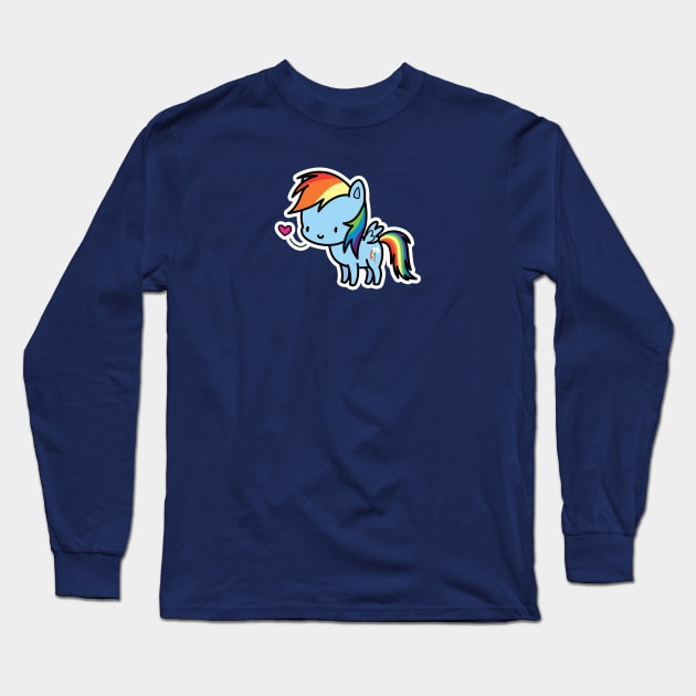 Rainbow Dash chibi Long Sleeve T-Shirt by Drawirm